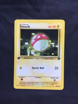 Pokemon Cards: Team Rocket 1st Edition Common: Voltorb 69/82 - Image 1