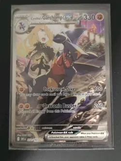 Pokemon TCG Cynthia's Garchomp EX Holo Card 232/182 Sv10: Destined Rivals SIR - Image 1