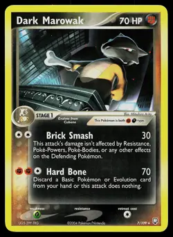 Pokemon Card - Dark Marowak EX Team Rocket Returns 7/109 Non Holo - Image 1