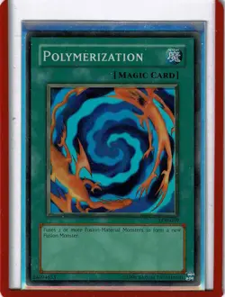 YUGIOH CARD "POLYMERIZATION" LOB-059 SUPER RARE NM/M OOP - Image 1