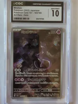 Mewtwo 183 Sv2a: Pokemon Card 151 Holo (Japanese) CGC 10 Free Shipping - Image 1