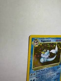 Vaporeon 12/64 Pokemon Card Holographic Base Set Rare 1999 Wizards of the Coast - Image 3
