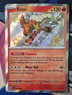 Pokemon Card Entei 112/091 Paldean Fates Holo Shiny Rare NM-Mint Pokemon TCG - Image 1