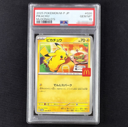 PSA 10 Pikachu 020/M-P McDonald's Happy Set Promo 2025 Pokemon Card Japanese GM - Image 1