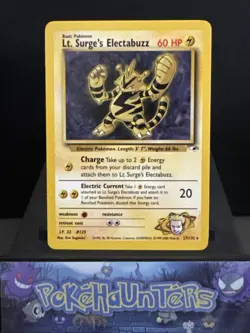 Pokemon Card Lt. Surge's Electabuzz 27/132 Gym Heroes Non Holo Rare Near Mint - Image 1