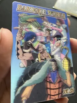 One piece Gummy Lenticular Card Baroque Works Robin Crocodile 52 Bandai Japanese - Image 3