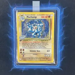 🔥 1st Edition Machamp 8/102 🔥 Original Holo Rare Base Set Pokemon Card 1999 - Image 1
