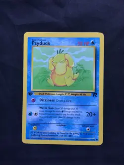 Pokemon Cards: Team Rocket 1st Edition Common: Psyduck 65/82 - Image 1