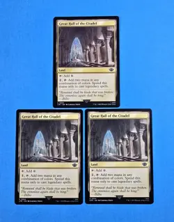 3x Great Hall Of The Citadel LOTR 2023 LTR Tales Middle Earth Mtg Card Land 254 - Image 1