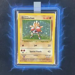 🔥 Hitmonchan 7/102 🔥 Original Holo Rare Base Set Pokemon Card 1999 WOTC TCG - Image 1