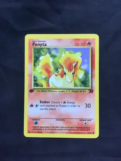 Pokemon Cards: Team Rocket 1st Edition Common: Ponyta 64/82 - Image 1