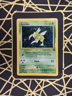 🔥 Scyther 10/64 🔥 Original Holo Rare Jungle Set Pokemon Card WOTC 1999 TCG - Image 1