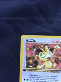 Pokemon Cards: Team Rocket 1st Edition Common: Meowth 62/82 - Image 2