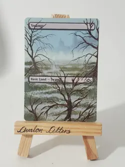 Hand Painted Altered Art - Swamp - MTG - TCG - Art extension - Image 1