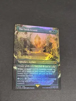 The Earth Crystal Borderless Foil R0342 Final Fantasy MTG Magic the Gathering NM - Image 1