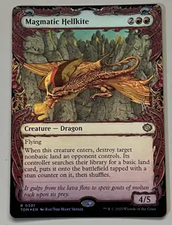MTG Tarkir: Dragonstorm Magmatic Hellkite Creature RARE FOIL #0301 - Image 1