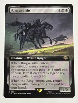 MTG Lord of the Rings Ringwraiths Extended Art 0385 NM Rare - Image 1