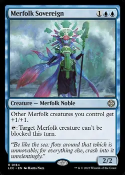 Merfolk Sovereign Commander: The Lost Caverns of Ixalan NM MTG Non-Foil - Image 1