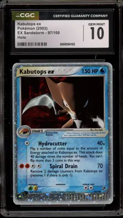 Pokemon Kabutops ex EX Sandstorm Holo Ultra Rare #97 CGC 10 Gem Mint - Image 1