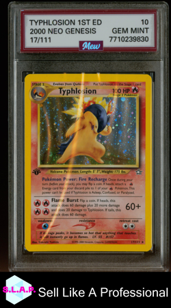 TYPHLOSION POKEMON 17/111 2000 NEO GENESIS 1ST EDITION ENGLISH MEW 10 - Image 1