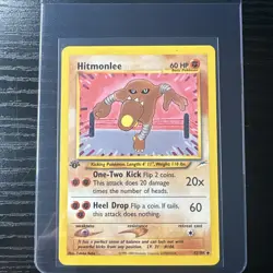 Hitmonlee 1st Edition Neo Destiny Uncommon 42/105 WOTC Vintage Pokemon - Image 1