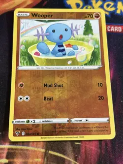 WOOPER 083/185 SWSH04 VIVID VOLTAGE POKEMON CARD COMMON REVERSE HOLO NM - Image 1
