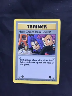 Pokemon Cards: Team Rocket 1st Edition Rare: Here Comes Team Rocket! 71/82 - Image 1