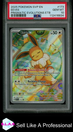 EEVEE POKEMON PRISMATIC EVOLUTIONS ETB 173 2025 SVP - EN PSA 10 - Image 1