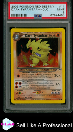 DARK TYRANITAR POKEMON 11/105 2002 NEO DESTINY HOLO ENGLISH PSA 9 - Image 1