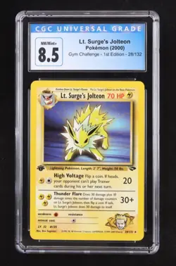 Lt. Surge's Jolteon 2000 Pokemon Gym Heroes 1st Edition (8.5) - Image 1