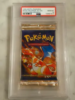1999 Pokemon Base Set Booster Pack 1st Edition Spanish Charizard PSA 10 GEM MINT - Image 1