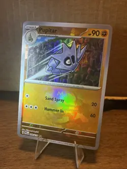 Pokemon SV Prismatic Evolutions Pupitar Reverse Holo Master Ball #048/131 NM - Image 1