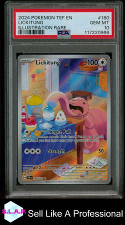 LICKITUNG POKEMON ILLUSTRATION RARE 180 2024 TEF - EN PSA 10 - Image 1