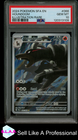 HOUNDOOM POKEMON ILLUSTRATION RARE 66 2024 SFA - EN PSA 10 - Image 1