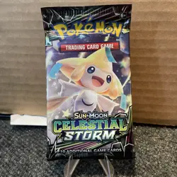 Pokemon Sun & Moon Celestial Storm Booster Pack - Jirachi (FACTORY SEALED) - Image 1