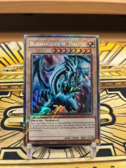 Yugioh Blauaugiger w. Drache Platinum Secret Rare RA03-DE079 - Image 1