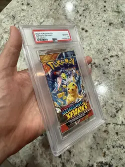PSA 10 Surging Sparks PIKACHU ART Graded Booster Pack 2024 Gem Mint Pokemon Card - Image 3