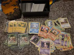Pokemon Card Lot Vintage + Modern Mix Mewtwo Pikachu Holo V Ultra Rare W ETB box - Image 1