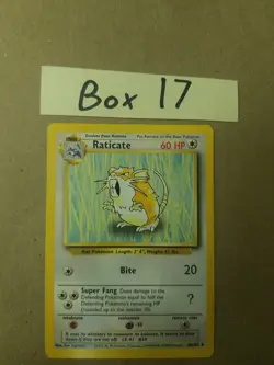 Raticate 40/102 - VINTAGE WOTC POKEMON CARD- Base Set - LP/MP - Image 1