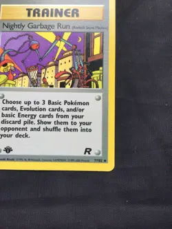 Pokemon Cards: Team Rocket 1st Edition Uncommon: Nightly Garbage Run 77/82 - Image 4