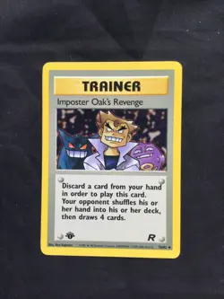 Pokemon Cards: Team Rocket 1st Edition Uncommon: Impostor Oak's Revenge 76/82 - Image 1