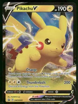 Pikachu V - SWSH061 Promo Holo NM Pokemon SWSH: Sword & Shield Promo Cards - Image 1