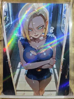 ANDROID 18 Dragonball Z Waifu Goddess Card CUSTOM MADE - Image 2
