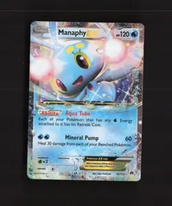 Manaphy EX 32/122 XY Breakpoint Ultra Rare Holo Pokemon Card LP - Image 1