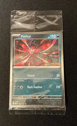 Pokemon Card Yveltal Mega Evolution Stamped Promo 088/132 SEALED NM Near Mint - Image 1