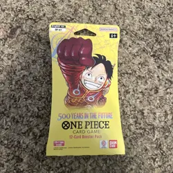 One Piece 500 YEARS IN FUTURE English Sleeved Booster OP-07 Sealed 12-Card Pack - Image 1