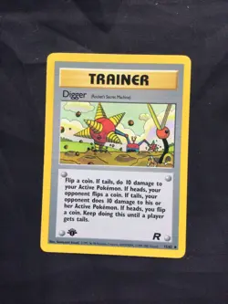 Pokemon Cards: Team Rocket 1st Edition Uncommon: Digger 75/82 - Image 1
