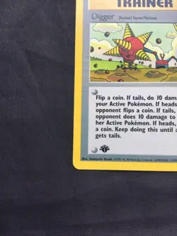 Pokemon Cards: Team Rocket 1st Edition Uncommon: Digger 75/82 - Image 5