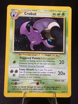 Crobat 4/64 w/ ‘Double Holo’ Error - Pokemon Neo Revelation Rare Card - LP! - Image 1