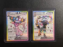 Pokemon Prismatic Evolutions Promo Cards - Umbreon EX 176 - Espeon EX 175 - NM - Image 1